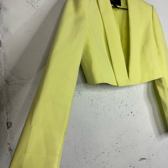 BCBGMAXAZRIA Open Front Crop Clasp Cardigan Blazer Jacket XS - Picture 4 of 10